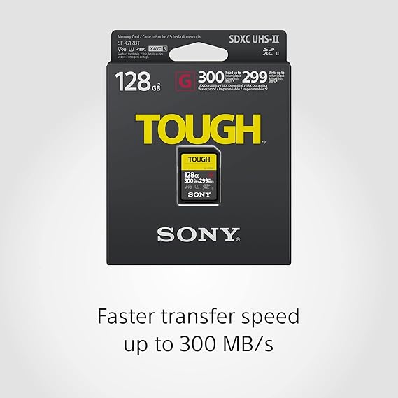 Sony 128GB SF-G Tough Series UHS-II SDHC Memory Card SF-G128T/T1 Sony 128GB SF-G Tough Series UHS-II SDHC Memory Card SF-G128T/T1